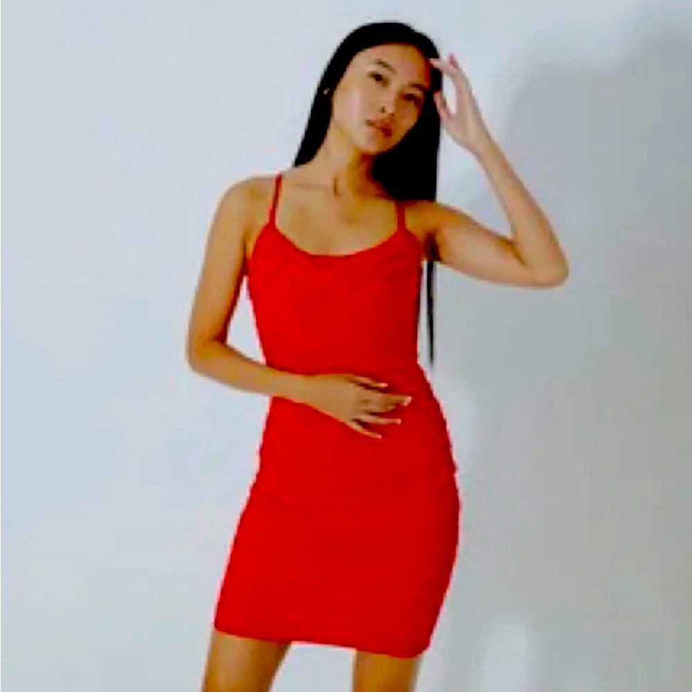 Klassy Network Ruched BodyCon Dress